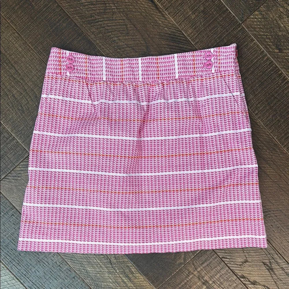 Vineyard Vines Pink Striped Mini Skirt Women's 6 - Picture 2 of 9